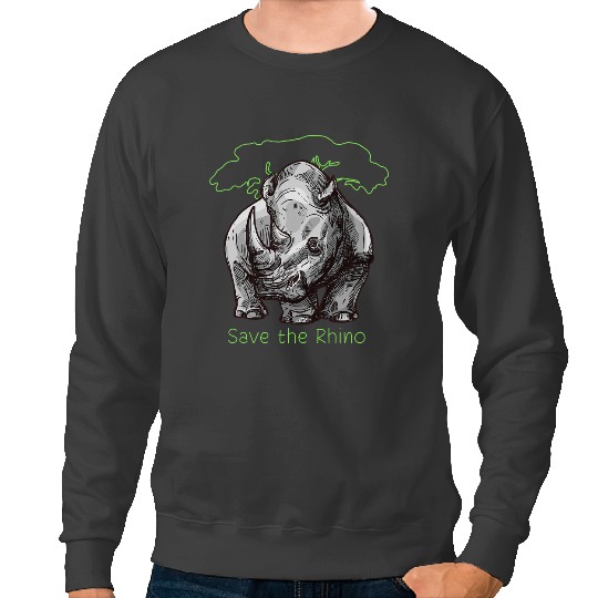 Rhino Gift Save rhinos also rhinoceroses bovidae rhinos Sweatshirts