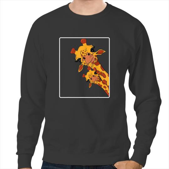 Giraffe Gift Selfie Family Safari Animal Lovers Zookeeper Sweatshirts
