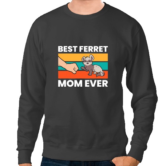 Ferret Gift Mama bests Ferret Mom Ever Animal Funny Ferret Sweatshirts