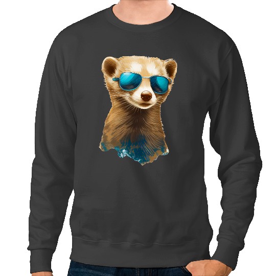 Ferret Gift Funny looking Ferret for Weasel and Ferrets Lovers Sweatshirts