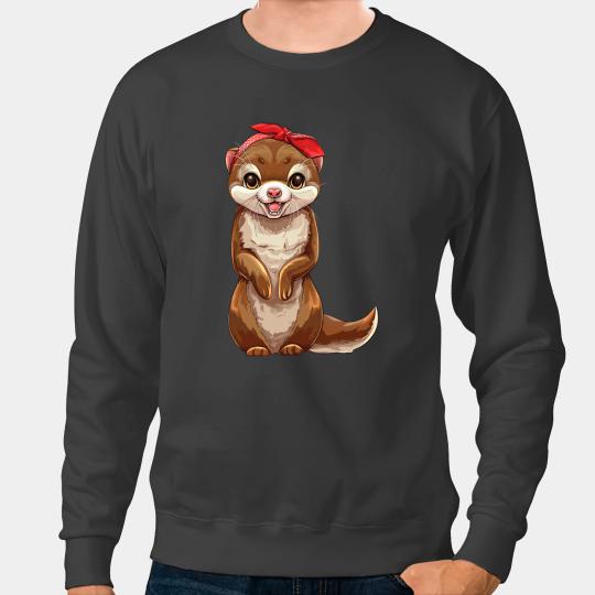 Ferret Gift With Red Bandana for Ferret Lovers Sweatshirts