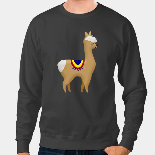 Lama Llama Alpaca Wool Mammal Fur Cute Fluffy Sweatshirts