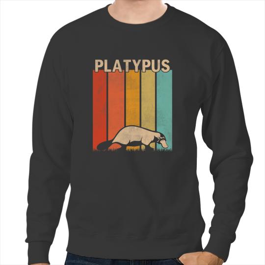 Platypus Gift Distressed Platypuses Lover Men Women Kid Cute Platypuses Retro Sweatshirts
