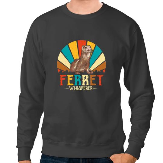 Ferret Gift Whisperer Retro vintages Style Ferret Lover Sweatshirts