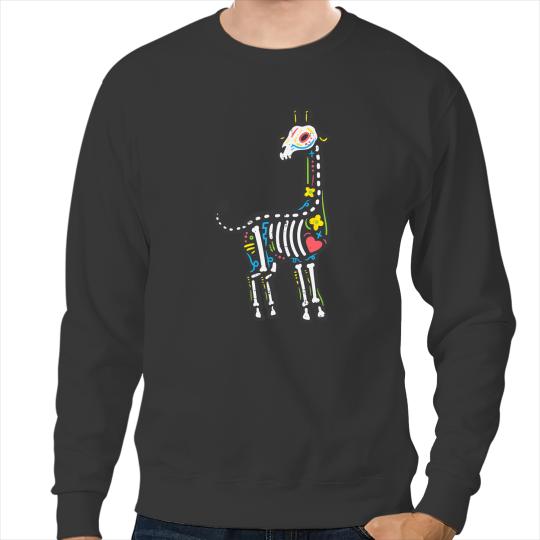 Giraffe Gift Sugar Skull Funny Cinco De Mayo Dia De Los Muertos Sweatshirts