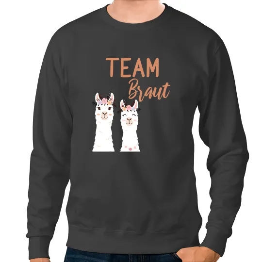 Lama Llama Womens Team Bride Lama Alpaca Alpaca JGA Engagement Sweatshirts