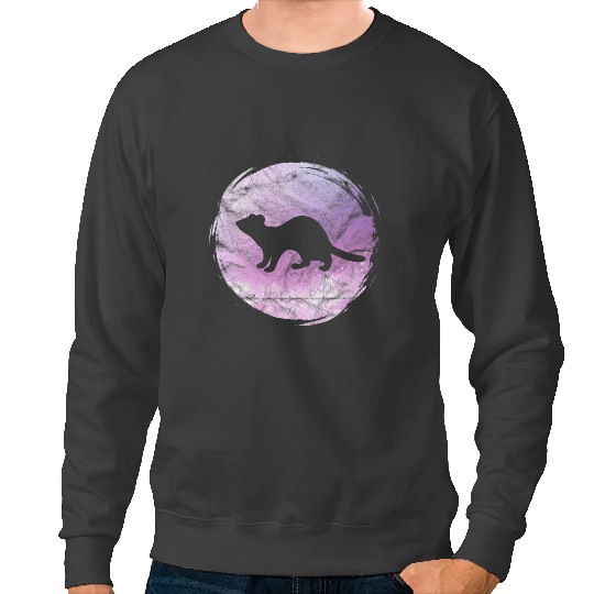 Ferret Gift Owner Polecat Weasel Distressed Sweatshirts