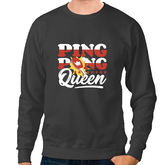 Table Tennis PP Ping Pong Queen 2Woman Table Tennis Player Girl PingPong Sweatshirts