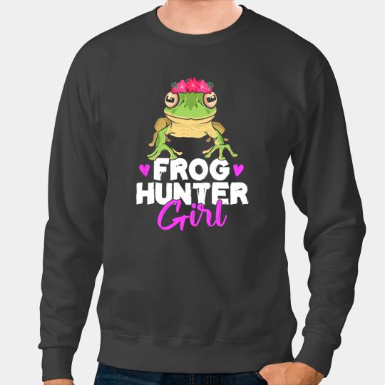 Frog Gift Catcher Toad Amphibians Frog Hunter Girl Sweatshirts