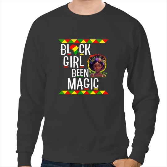 Bee Beekeeping Black Girl Been Magic Juneteenth African American Pride Gift Beekeeper Sweatshirts