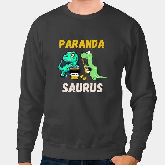 Dinosaur Dino Dino Drummer Parandasaurus Dinosaurs Playing Garifuna Drum And Sweatshirts
