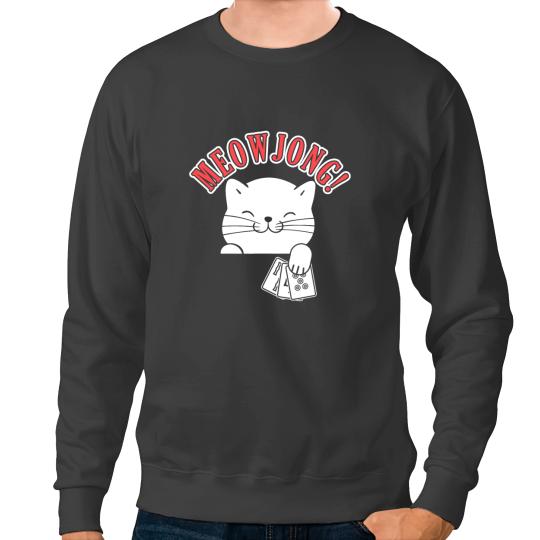 black cats Paws Mahjong Cat Player China Board Game MahJongg Solitaire Sweatshirts