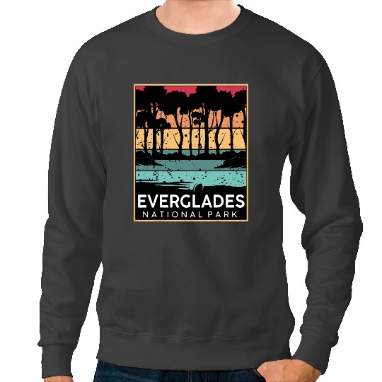 Alligator Animals Everglades National Park Alligator Wetlands Hiking Crocodile Sweatshirts