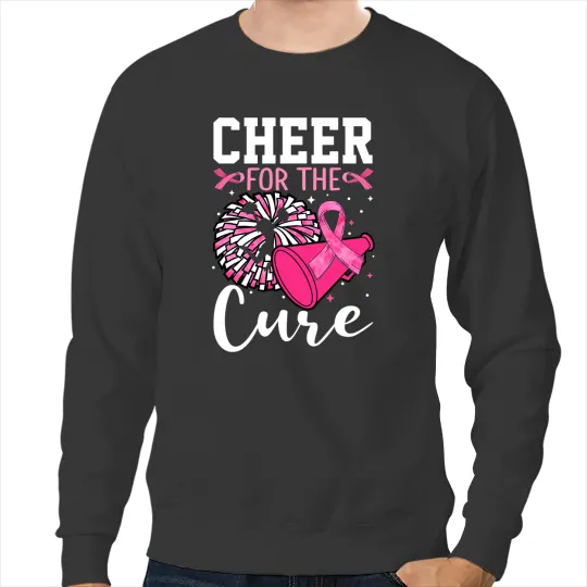 Cheerleader Gift Breast Cancer Awareness Cheer For The Cure For Women Sweatshirts