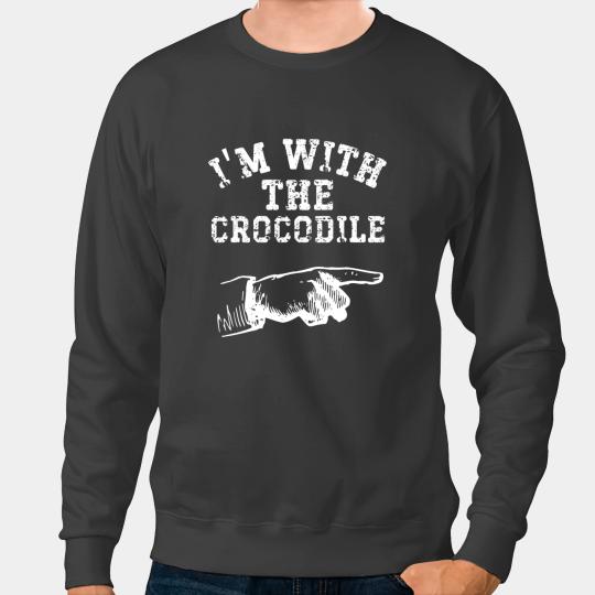 Alligator Animals Im with the Crocodile Funny Matching vintages Halloween 2 Crocodile Sweatshirts