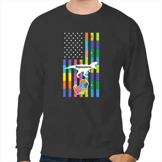 Dinosaur Dino Dino LGBT Mens papasaurus autism LGBT Sweatshirts