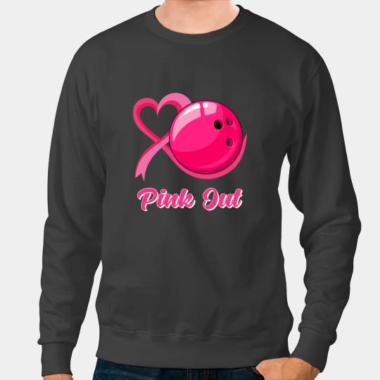 Bowling Gift Leopard Pink Out Bowling Tackle Breast Cancer Awareness 3 Sweatshirts