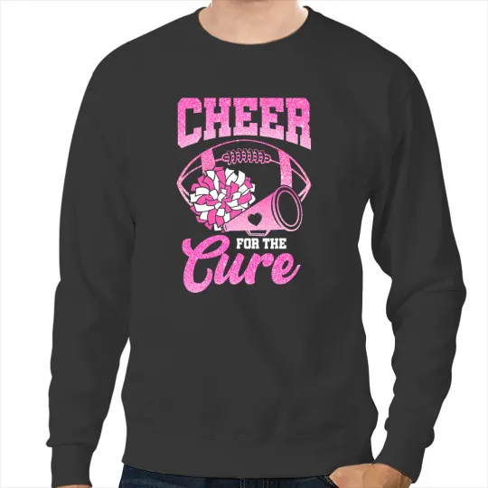 Cheerleader Gift Breast Cancer Awareness Cheer For The Cure For Women Mother Sweatshirts