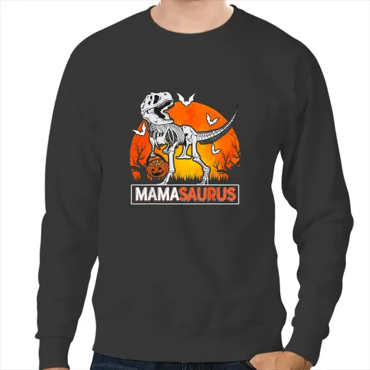 Dinosaur Dino Dino Skull Mamasaurus Halloween Mama Dinosaur Skeletons T rex Scary Tees 2 Sweatshirts