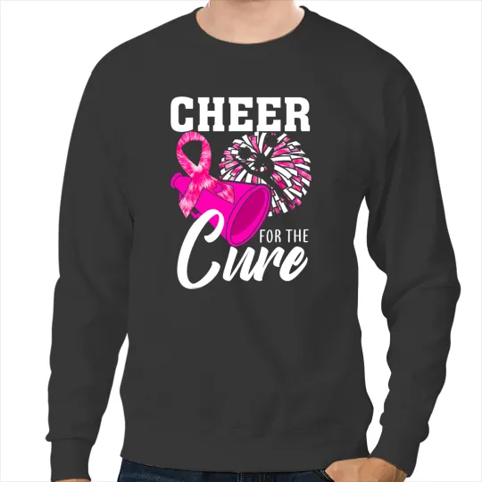 Cheerleader Gift Cheer for The Cure Breast Cancer Awareness Month Cheerleader Sweatshirts