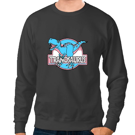 Dinosaur Dino Dino LGBT Tranosaurus Funny Dinosaur Transgender Flag LGBT Pride Month 1 Sweatshirts