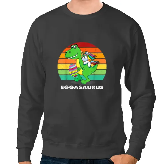Dinosaur Dino Funny Eggasaurus Stegosaurus Egg Dinosaur Happy Easter Day 32 Sweatshirts