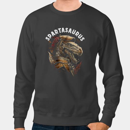 Dinosaur Dino Dino Spartan Saurus TRex Dino Greek Warrior Leonidas Gladiator Sweatshirts