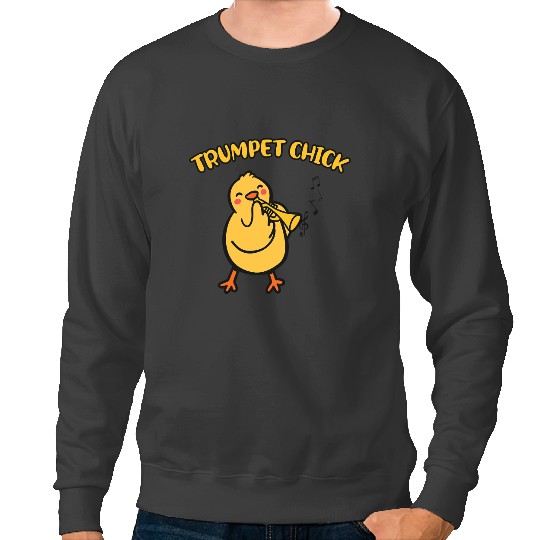 Chicken Poultry Trumpet Lover Player Girl Chicken Trumpet Sweatshirts