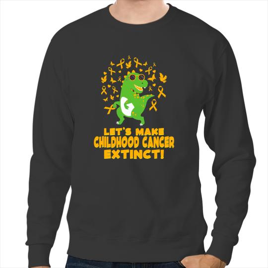 Dinosaur Dino Cute Childhood Cancer Awareness Dinosaur Sweatshirts