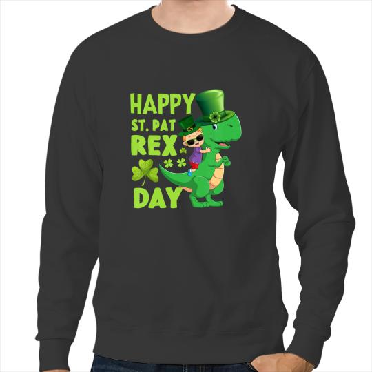 Dinosaur Dino Kids St Pat Trex Day Dino St Patricks Day T. Rex St Patrick 1 Sweatshirts