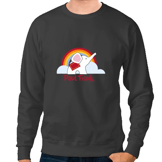 Elephants Lover Paul Frank Ellie The Elephant Rainbow And Cloads Poster Sweatshirts