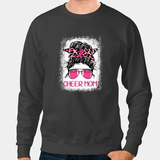 Football Gift Cheer Mom Pink Out Leopard Breast Cancer Month Sweatshirts
