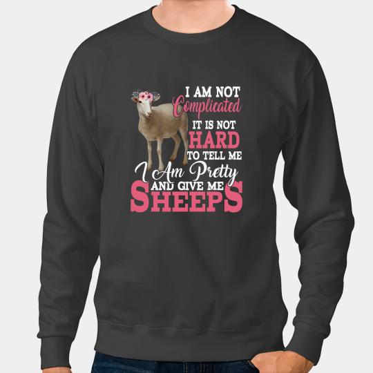 Sheep Lamb Im Pretty And Give Me Sheeps Funny Floral Sheep Farmer Ewe Sheeps Sweatshirts