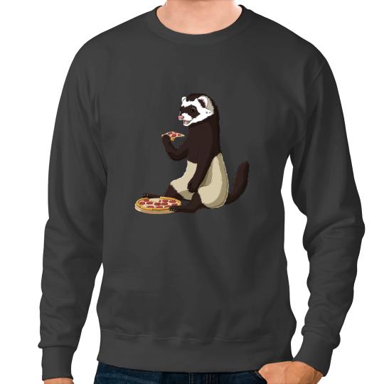 Ferret Gift Funny Pizza Lover Ferret Sweatshirts