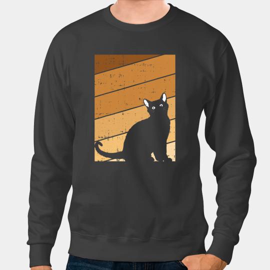 black cats Paws Black History Month Retro BLM Melanin Kitty Kitten Lover Sweatshirts