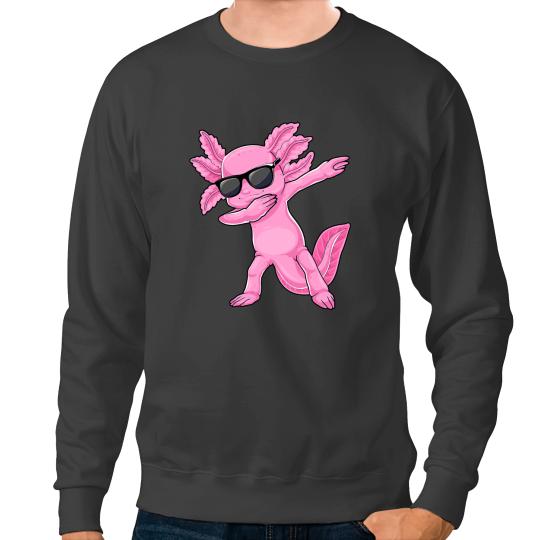 Axolotls Animals Dabbings Axolotls Kawaii Salamander Amphibian Dab AxolotlAxo Sweatshirts