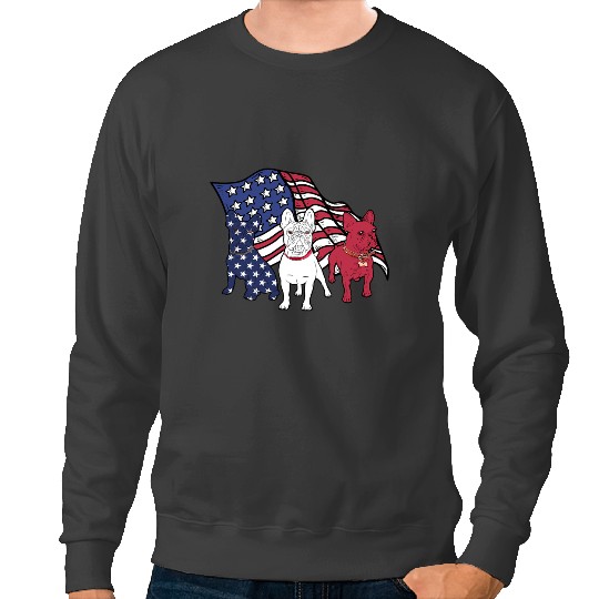 Discover 4Th Of July Independence Day American Flag Bulldog Lovers Sweatshirts