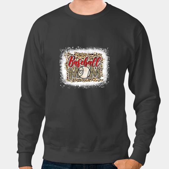 Baseball Gift Softball Baseball Mom Leopard Tee Mothers Day 3 Sweatshirts