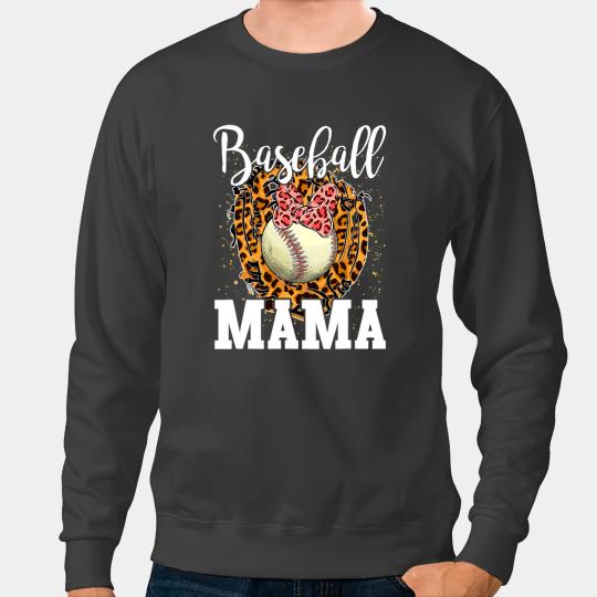 Baseball Gift Softball Baseball Mom Leopard Tee Mothers Day 8 Sweatshirts