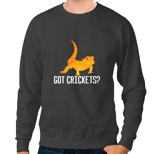 Bearded Dragon Got Crickets Bearded Dragon Reptile Lizard Lover Sweatshirts