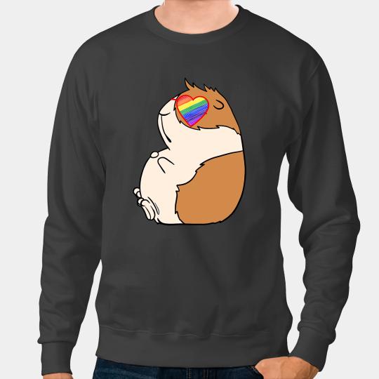 GP Guinea Pig Gay Fat Guinea Pig Lover Girls LGBTQ Pride Rainbow Stuff Sweatshirts