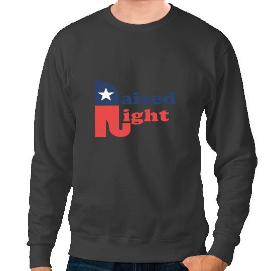 Elephants Lover Raised Right Republican Elephant Retro Style Conservative Sweatshirts
