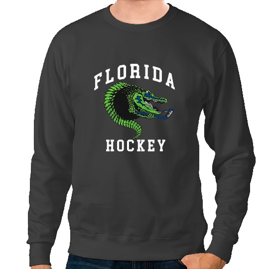 Alligator Animals Hockey Fan Florida Hockey Everglades Alligator Evergladers Logo Crocodile Sweatshirts