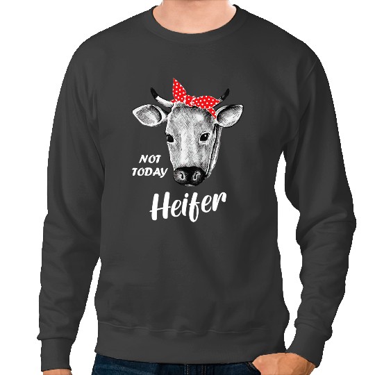 Cattle Cow Womens Farm Cow Not Today Heifer Tee Country Graphic Funny Sweatshirts