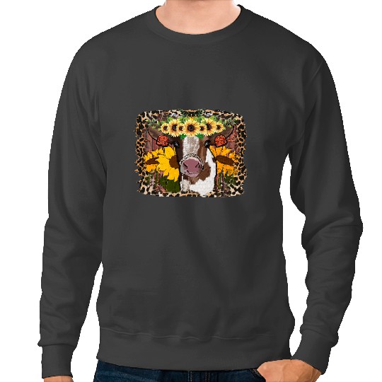 Cattle Cow Leopard Sunflower Highland Cow Bandana Not Today Heifer 2 Sweatshirts
