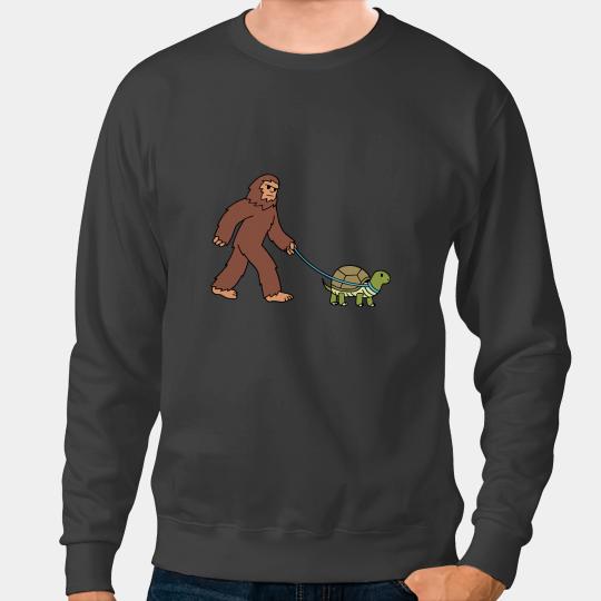 Funny bigfoots Sasquatch Walking Tortoise Sarcastic Gift Sweatshirts