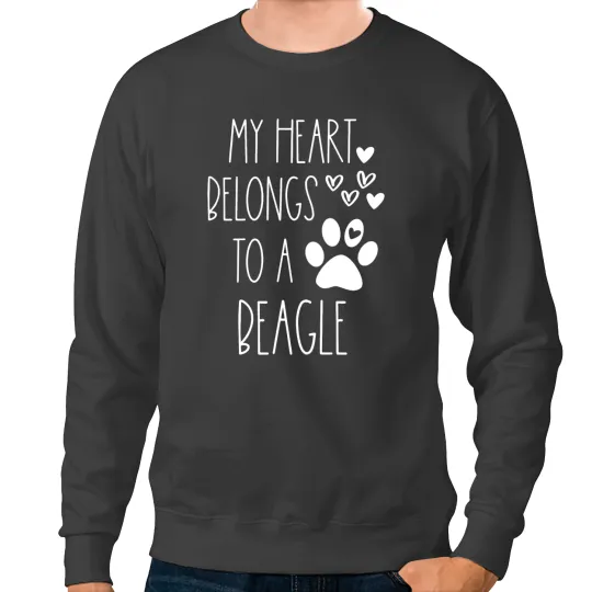 Beagle Dog Mom Fur Mama Gag Quote for Valentines Day Sweatshirts