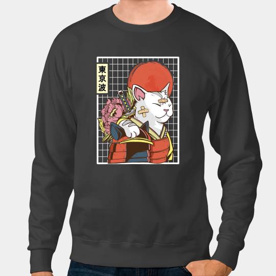 Cat Paws Japanese Samurai Cat Japan Aesthetic Sun Flag Japan Art 31 Sweatshirts