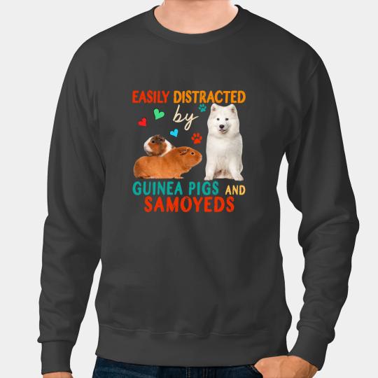 GP Guinea Pig vintages Easily Distracted By Guinea Pigs And Samoyeds Dog Sweatshirts