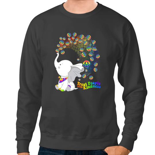 Elephants Lover Treat People With KIndness Sweatshirts